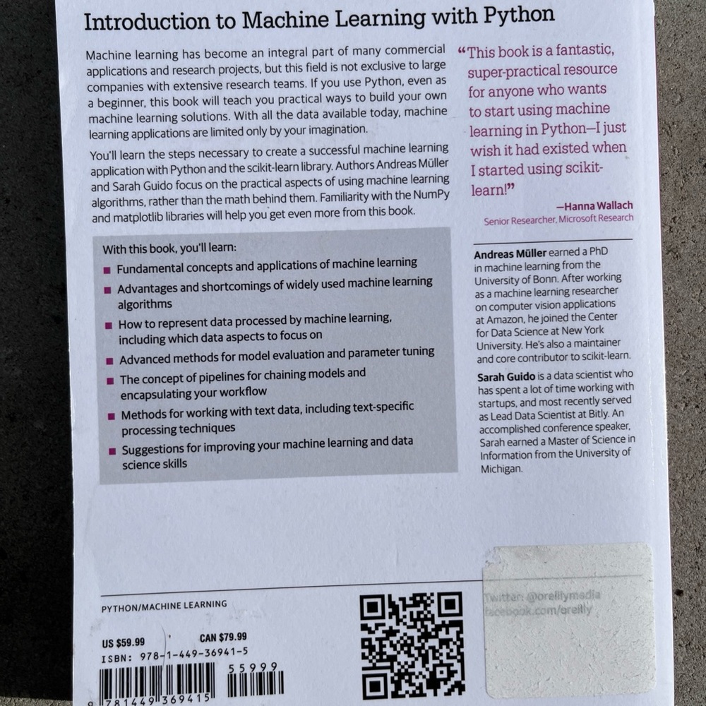 Introduction to Machine Learning with Python: A Guide for Data Scientists, Guido - Picture 4 of 8
